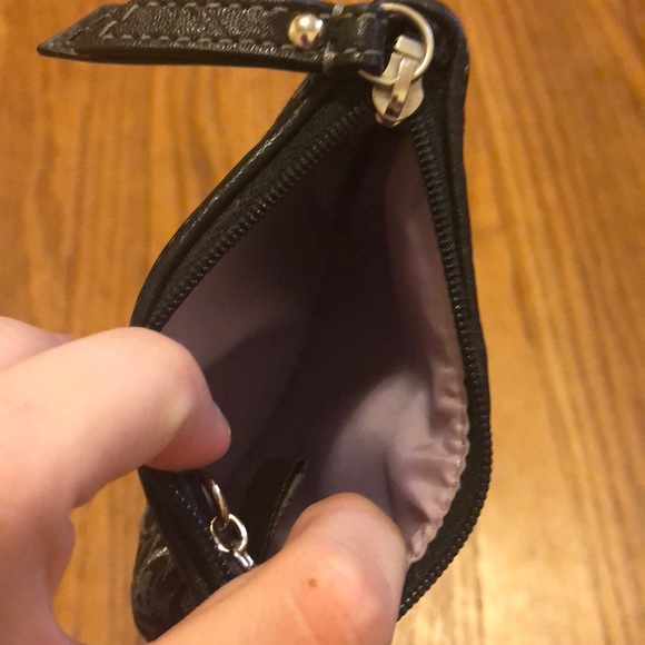 Coach logoed coin purse with keychain - Picture 3 of 4